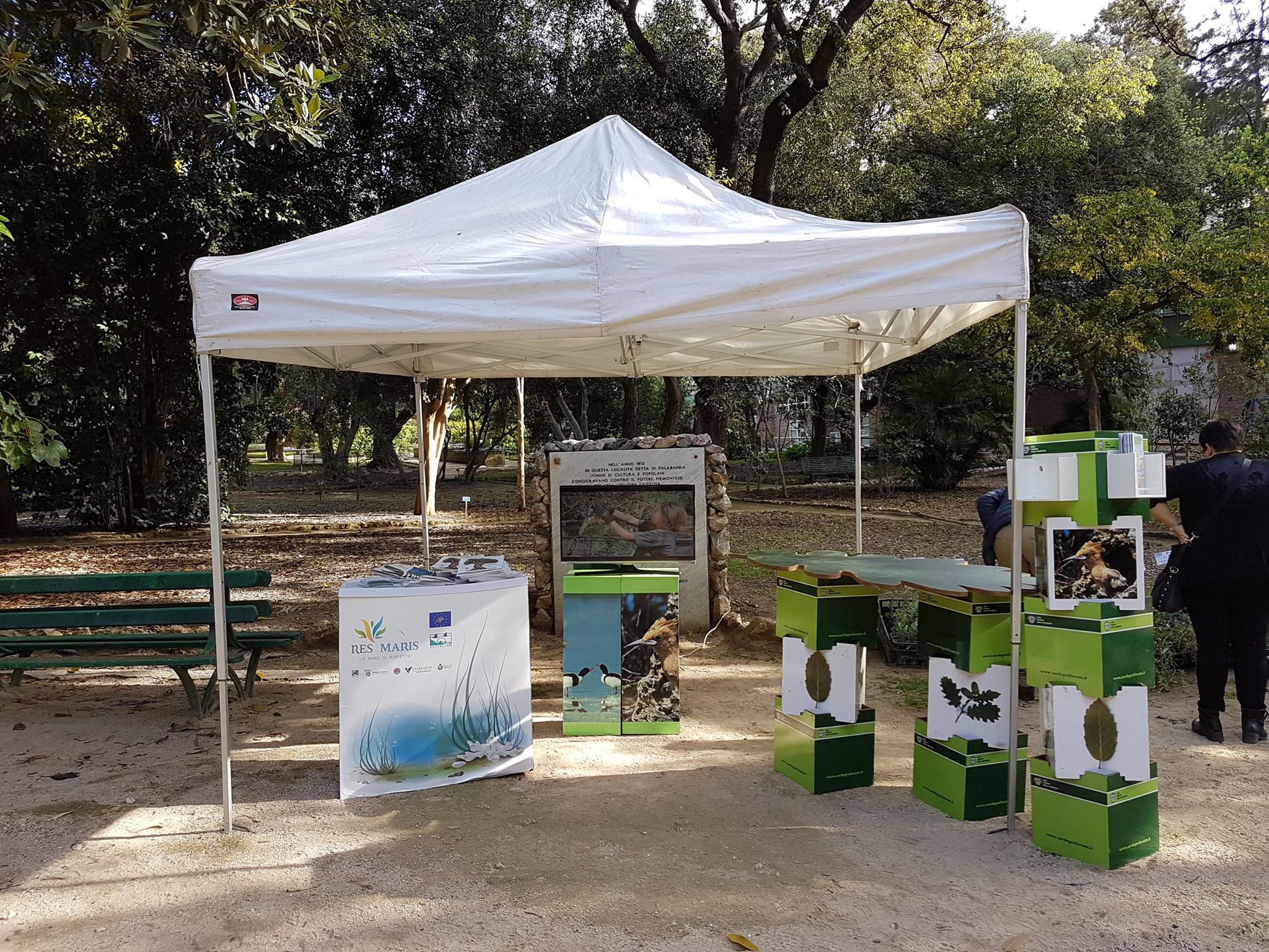 Stand espositivo con le piante autoctone del progetto RES MARIS